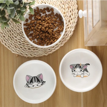новое поступление мульти-стиль супер милый кот миска керамическая печать корм для кошек миски миска миска для воды для домашних животных питатель чаша