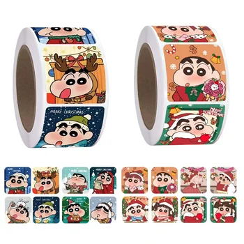 500 палочек/набор наклеек Kawaii ins Crayon Shin-chan roll, декоративные наклейки для рук, клейкая лента, студенческая наклейка, аниме подарок