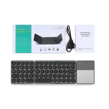64 клавиши, три складных круглых колпачка, Bluetooth-клавиатура, ультратонкий компьютер, офисный телефон, планшет с сенсорной панелью, серый