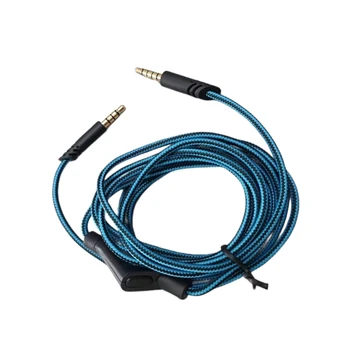 Сменный кабель гарнитуры T5EE для игровой гарнитуры A10 A30 Провод с кнопкой отключения звука Сменный шнур наушников в нейлоновой оплетке