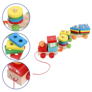 Детская игрушка для дошкольного возраста, развивающий строительный блок, бытовые игрушки для малышей, головоломка, ранняя игра, деревянная геометрическая форма для малышей