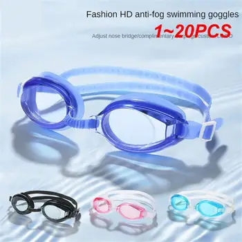 1 ~ 20ШТ Плавательные очки для близорукости Профессиональные противотуманные УФ-очки для плавания Мужские Женские Силиконовые очки для плавания с диоптриями