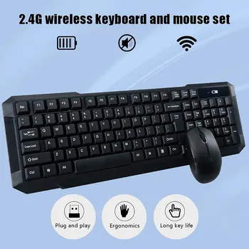 Бесплатная доставка, набор клавиатур для мини-ПК, водонепроницаемый и долговечный, беспроводная клавиатура 2.4 g и плоская беспроводная клавиатура