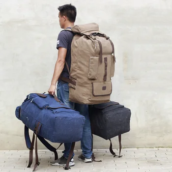 110Л Большой емкости холщовый рюкзак на открытом воздухе Для мужчин и женщин для треккинга, кемпинга, альпинизма, рыбалки, дорожная сумка для перемещения багажа, рюкзак