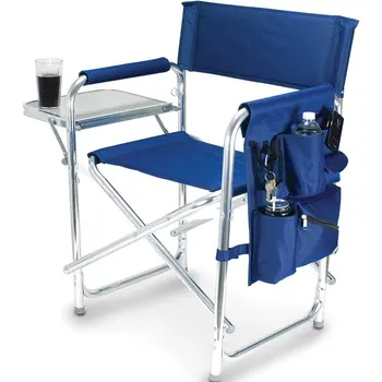 Модное синее спортивное кресло с легкой алюминиевой рамой с подлокотником и сумкой для переноски (19 X 5) Сделано в Китае gm5662