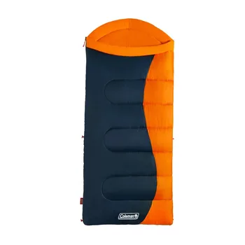 Походные спальные принадлежности Coleman Montauk 20 ° F Большой и высокий походный спальный мешок, тигровая лилия оранжевого цвета