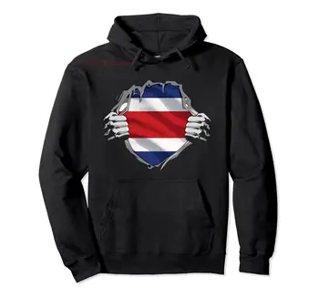 100% Хлопок Супер Коста-Риканское Наследие Гордый Флаг Коста-Рики Пуловер с капюшоном Одежда для папы Подарочная толстовка