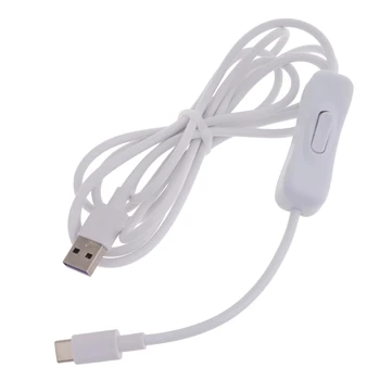 Белый кабель USB Type-C с шнуром для быстрой зарядки и передачи данных Line Dropship