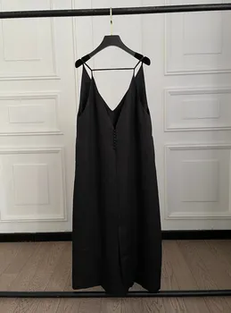 Ткань для платья с ремешками, мягкая и удобная, свободного покроя, повседневная мода 2023, новинка лета