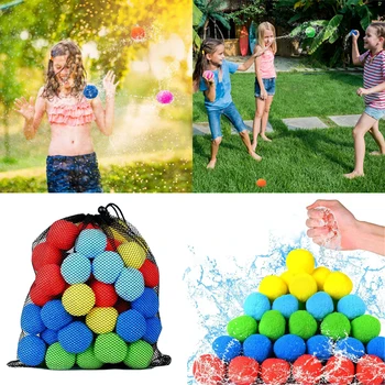 Летние игрушки для детей, многоразовые водные игры на открытом воздухе, Мягкий хлопковый впитывающий мяч 5 см, вечеринка у бассейна, Пляжное взаимодействие с детьми