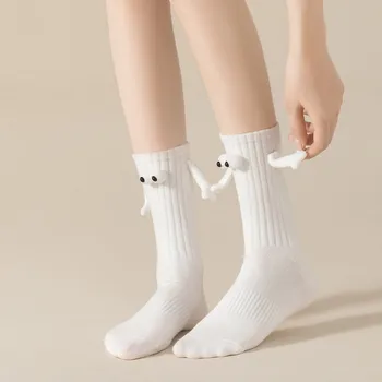 Привлекательные носки для пары с ручным дизайном, чулки длиной до середины икры для женщин