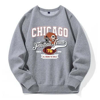 Футбольная команда Чикаго 76 По всему миру, мужская уличная одежда в стиле ретро с капюшоном, Теплая флисовая Новая толстовка, базовая универсальная толстовка