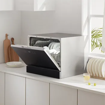 Посудомоечная машина со столешницей, 5 комплектов домашней мини-посудомоечной машины с высокотемпературной стерилизацией и усиленной сушкой, посудомоечные машины со светодиодным сенсорным управлением