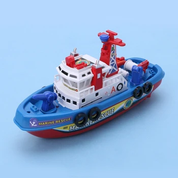 Высокоскоростная музыкальная электрическая морская спасательная пожарная лодка, игрушка для детей