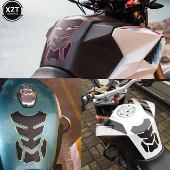 Универсальные 3D наклейки для бензобака автомобиля мотоцикла, наклейки с логотипом мотоцикла, Дьявольский череп, Защитные аксессуары для топливных гонок