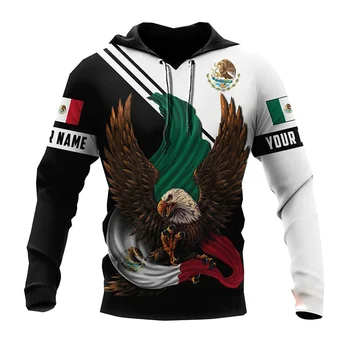 Толстовка с изображением флага Мексики, мужская одежда с 3D мексиканским камуфляжным принтом, новинка в толстовках, женский пуловер Harajuku Fashion y2k, пуловер с рисунком флага Мексики