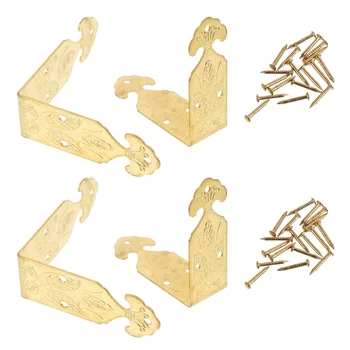 4 комплекта угловых защитных щитков для деревянного декора стола, винтажных металлических шкафов