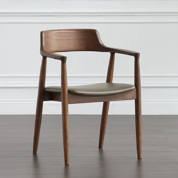 Винтажный обеденный стул для конференц-дизайна, Роскошный обеденный стул для офиса, Современная Кожаная мебель для дома El Hogar