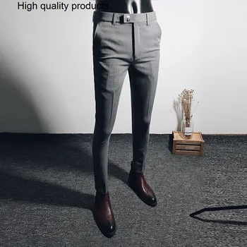 2023 Новые тонкие мужские брюки, стрейчевые брюки, мужские солнцезащитные очки, высококачественная Классическая однотонная деловая повседневная одежда, строгий костюм