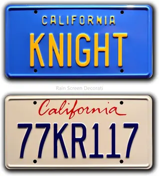Металлические номерные знаки Celebrity Machines Knight Rider 1