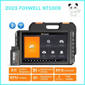 FOXWELL NT1009 Bluetooth OBD2 Автомобильные Диагностические Инструменты Вся Система 34 + Сброс Двунаправленного Кодирования ECU OBDII Автомобильный Сканер